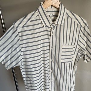 Short sleeve stripped button up